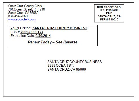 image of FBN renewal notice